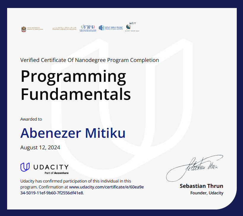 Certificate 1